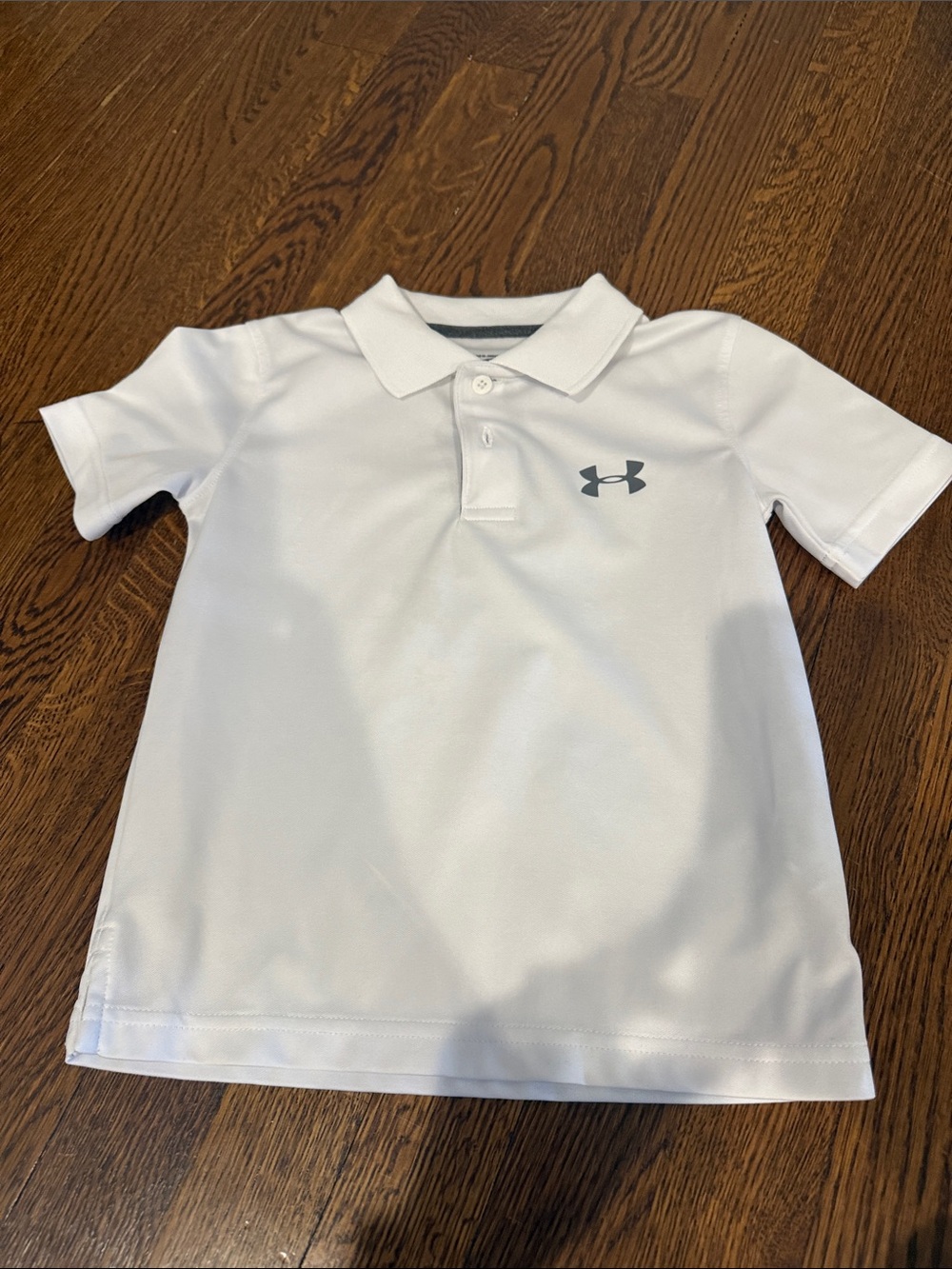 Under Armour White Polo with Gray Logo